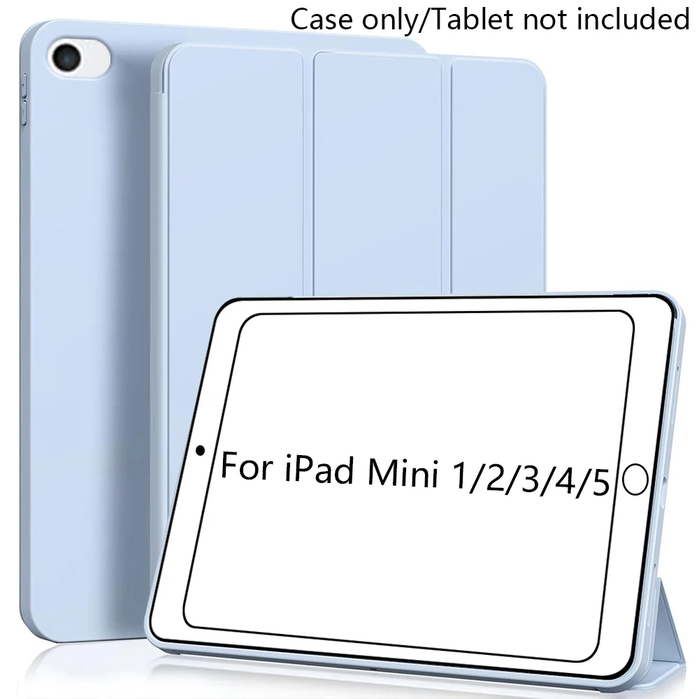 Case for iPad mini 5 2019 / iPad mini 4 2015, Mini 3 2 1, Protective Slim Folio Soft Silicone Case, Auto Wake/Sleep
Case for iPad mini 5 2019 / iPad mini 4 2015, Mini 3 2 1, Protective Slim Folio Soft Silicone Case, Auto Wake/Sleep