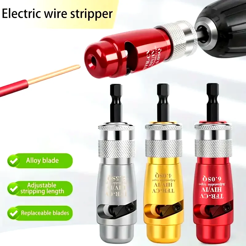 1pc Electric Wire Stripper for Fast Stripping Wire Tool Electric Wire Peeling Machine for Power Drill Driver Wire Stripping Tool
1pc Electric Wire Stripper for Fast Stripping Wire Tool Electric Wire Peeling Machine for Power Drill Driver Wire Stripping Tool