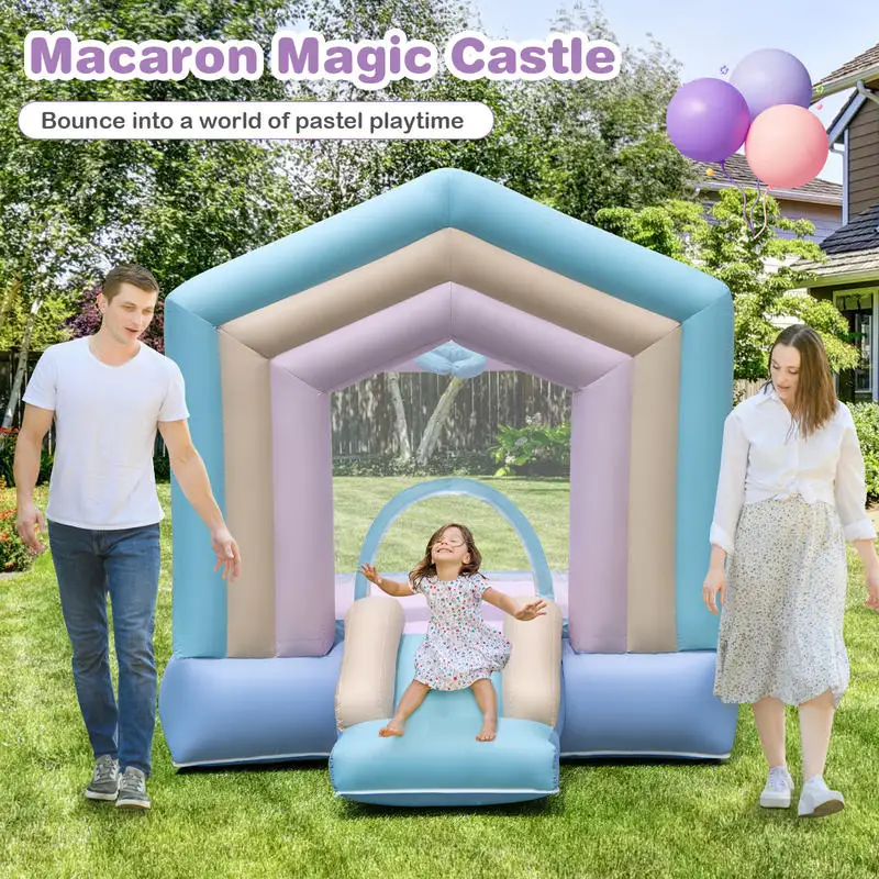 Kids Bounce House with Slide and Basketball Rim Bouncy Castle for Party with 480W Blower
Kids Bounce House with Slide and Basketball Rim Bouncy Castle for Party with 480W Blower