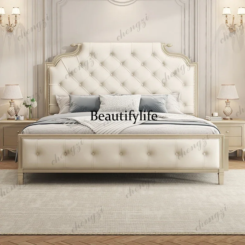 PPP French Light Luxury Bed Solid Wood Cream Wind Modern Simple Frame Design Art Bed Headboards Sleeping Beliche Unique Furnitur
PPP French Light Luxury Bed Solid Wood Cream Wind Modern Simple Frame Design Art Bed Headboards Sleeping Beliche Unique Furnitur