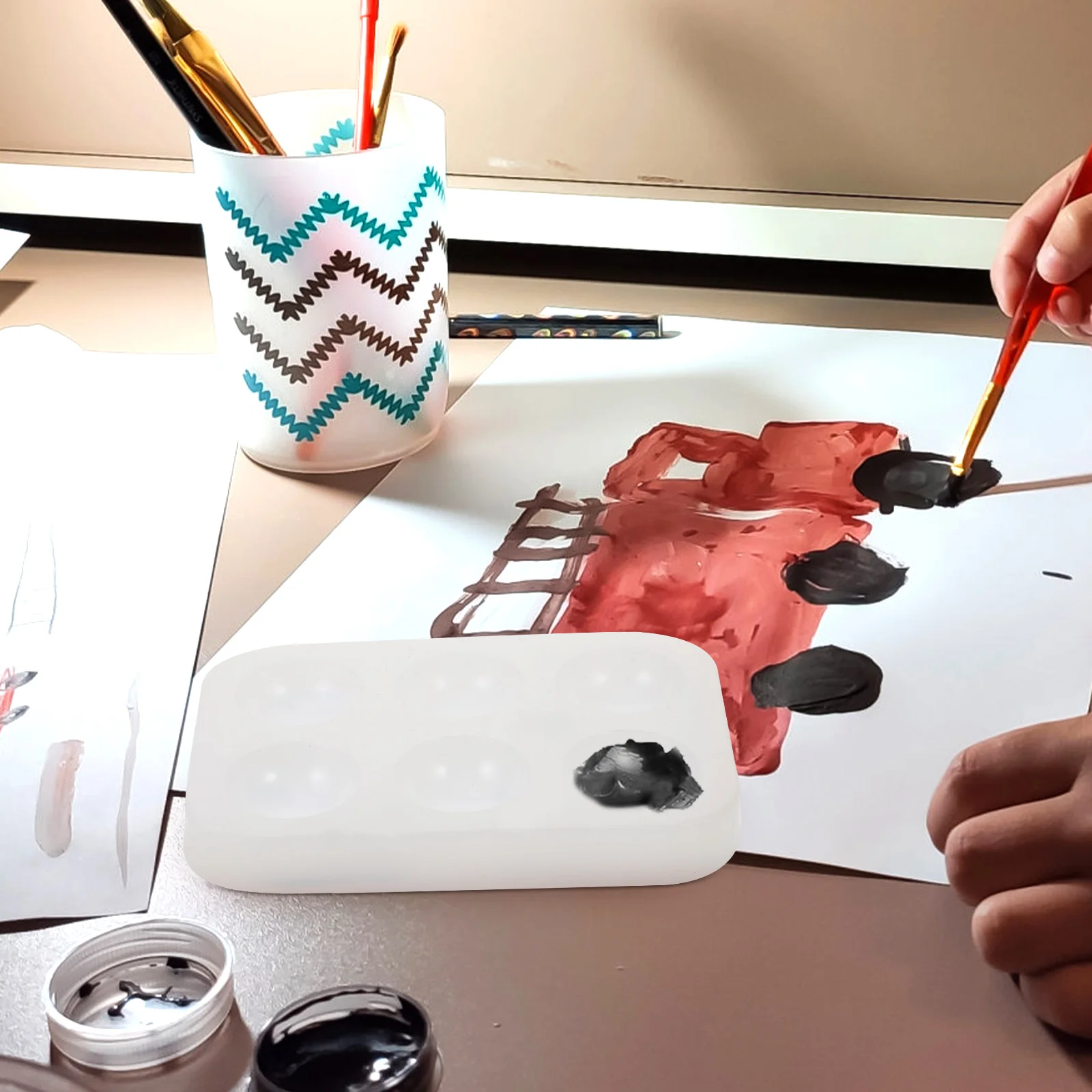 Empty Watercolor Palette for Painting Party Silicone Color Mixing Tray Art Craft DIY Kit
Empty Watercolor Palette for Painting Party Silicone Color Mixing Tray Art Craft DIY Kit