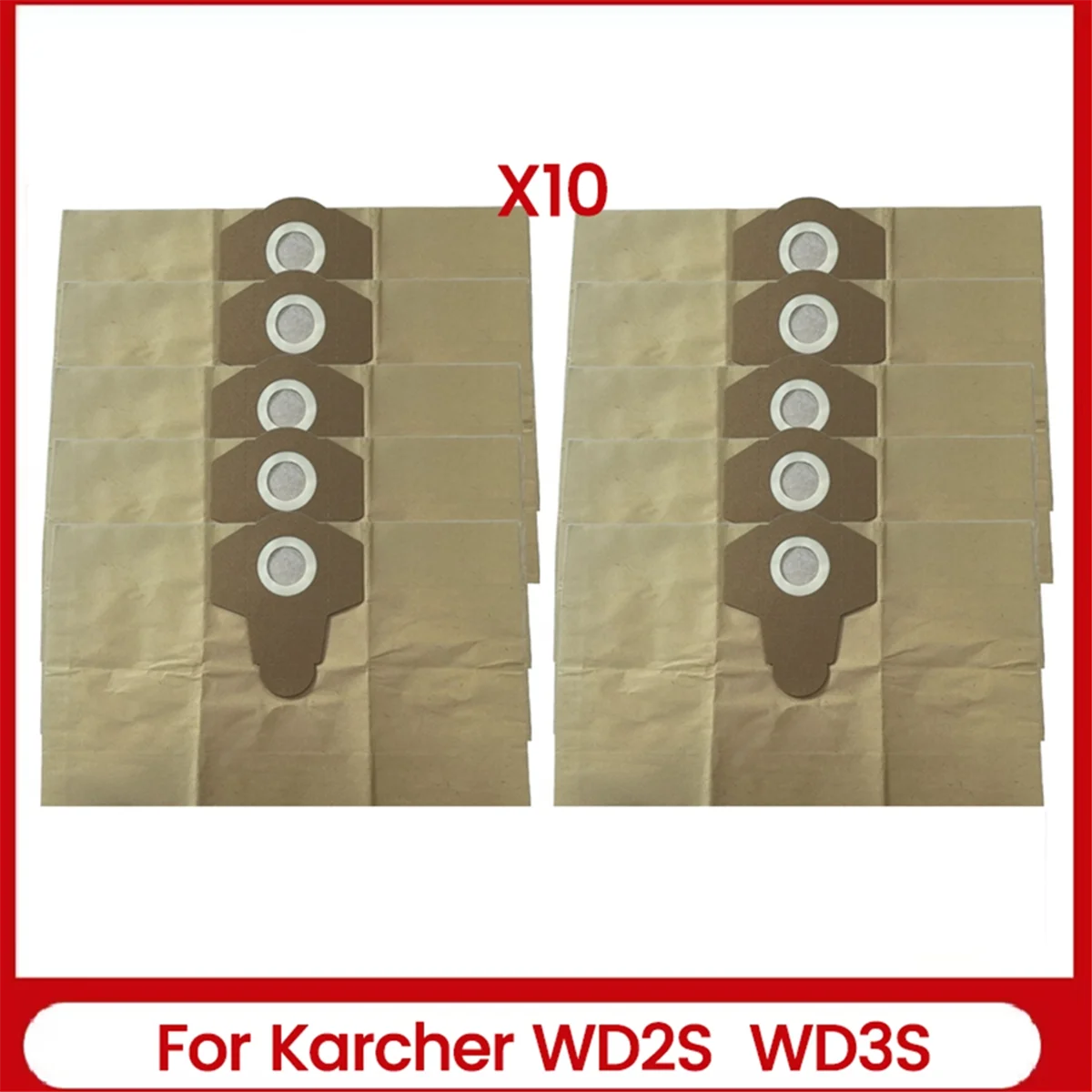 Розничная продажа, 10 шт., пылесборник для Karcher WD2S WD3S, аксессуары для пылесоса, бумажные пакеты, запасные части 9,771-350.0
Розничная продажа, 10 шт., пылесборник для Karcher WD2S WD3S, аксессуары для пылесоса, бумажные пакеты, запасные части 9,771-350.0