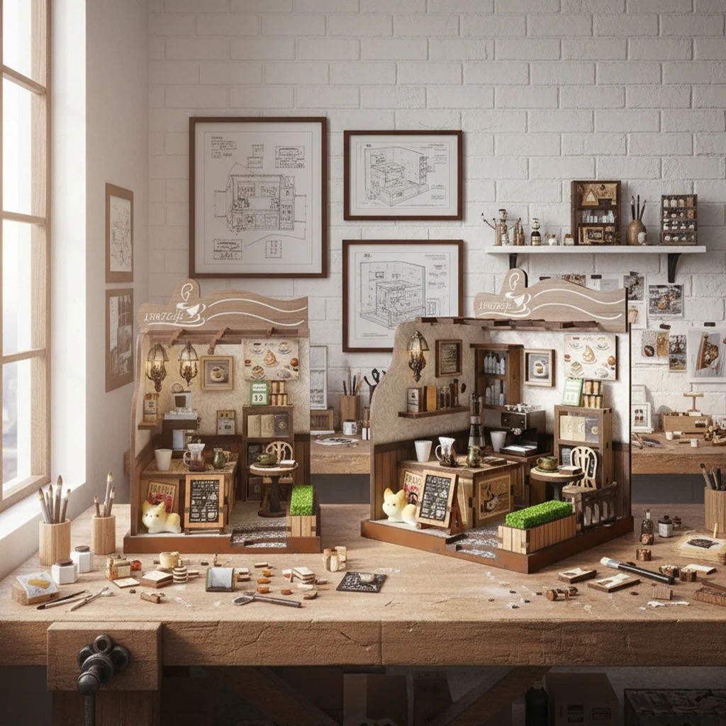 OUZEY 3D Book Nook "Cafe Street" DIY Kit - Miniature Coffee House Model, European Style Building Assembly, Home Decor Gift
OUZEY 3D Book Nook "Cafe Street" DIY Kit - Miniature Coffee House Model, European Style Building Assembly, Home Decor Gift