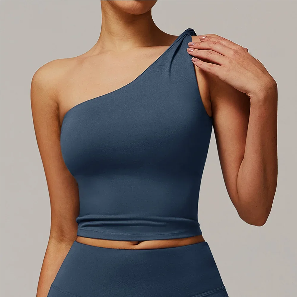 Single Shoulder Tank Top Women Gym Women Sports Underwear Push Up Crop Top Fitness Bra Breathable Running Athletic Sportswear
Single Shoulder Tank Top Women Gym Women Sports Underwear Push Up Crop Top Fitness Bra Breathable Running Athletic Sportswear