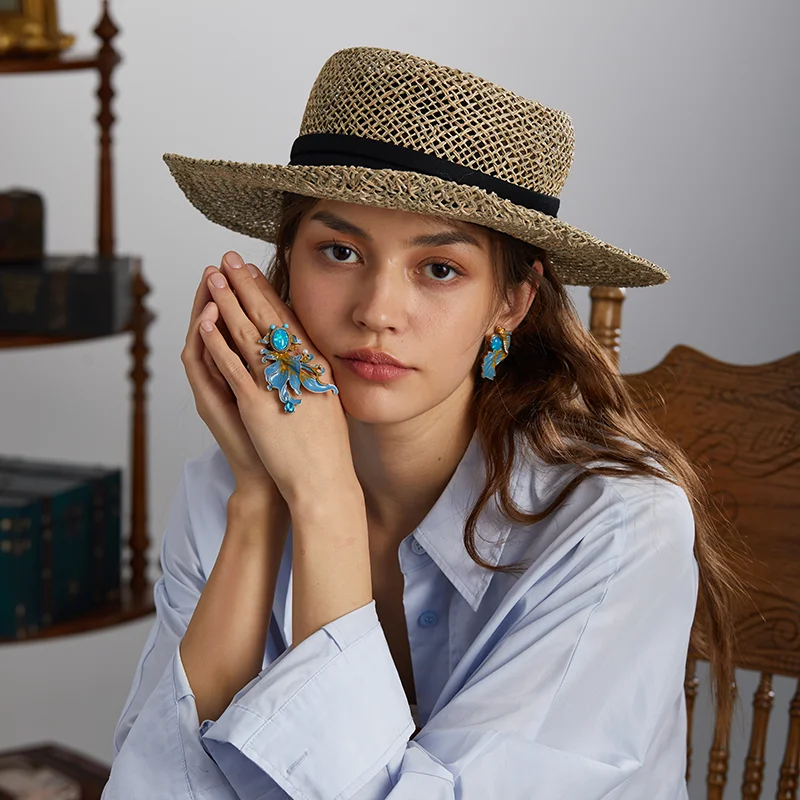 Vintage Blue Opal Goldfish Rings 18K Gold-Plated Luxury Stone Animal Antique Jewelry Accessories Party Engagement for Women New
Vintage Blue Opal Goldfish Rings 18K Gold-Plated Luxury Stone Animal Antique Jewelry Accessories Party Engagement for Women New