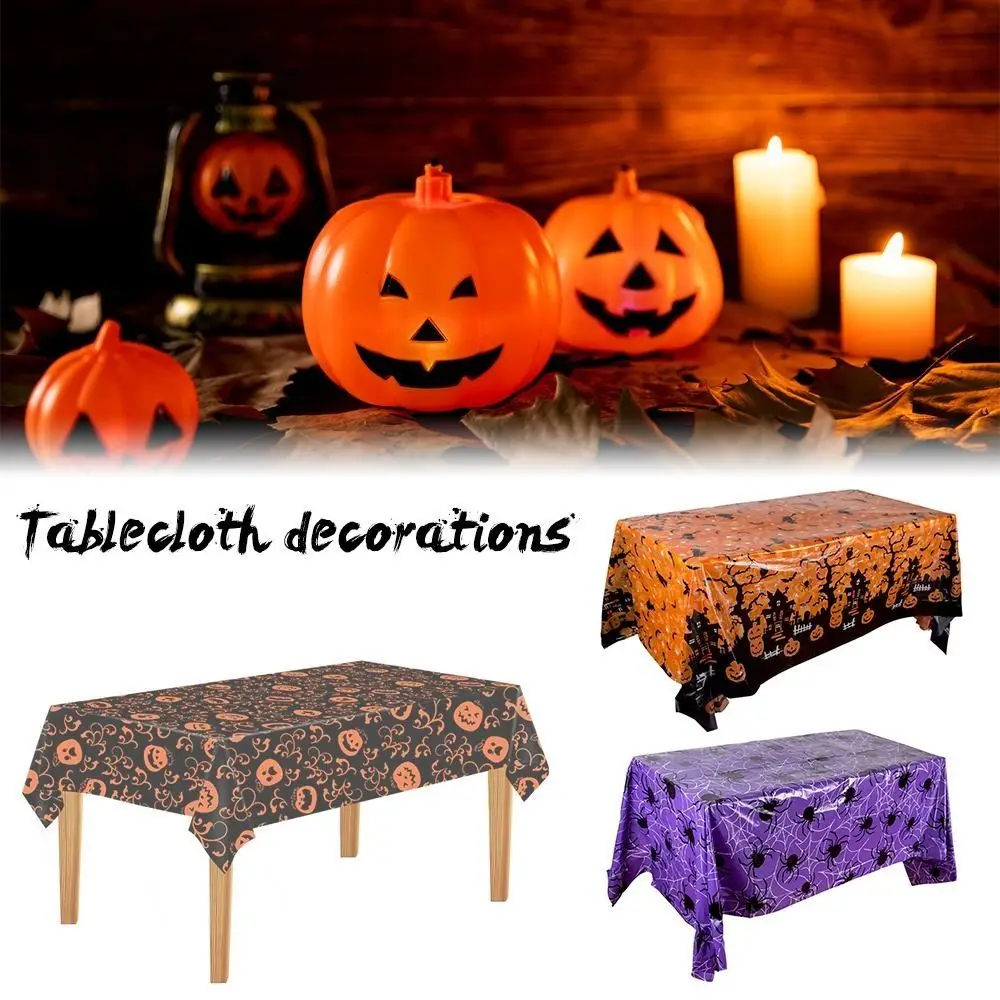 Plastic Halloween Tablecloth Bronzing Pumpkin Ghost Spooky Bat Tablecloth Haunted House Tablecover Halloween Party
Plastic Halloween Tablecloth Bronzing Pumpkin Ghost Spooky Bat Tablecloth Haunted House Tablecover Halloween Party