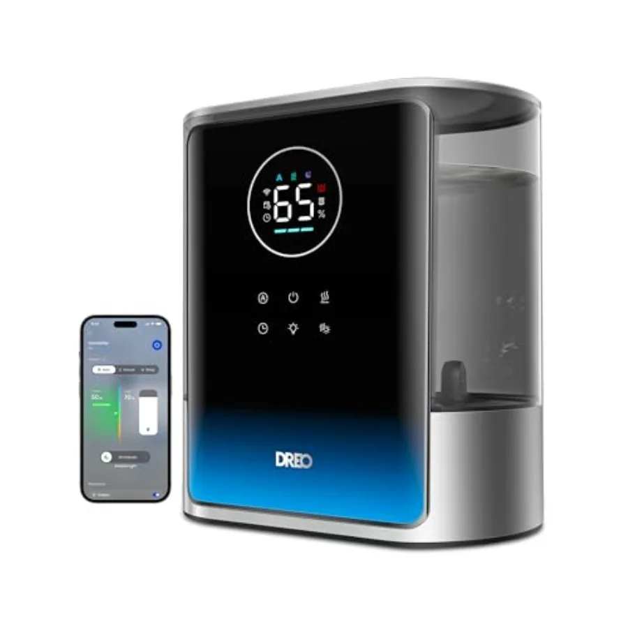 8L Smart Humidifier Large Room 600ft², HM717S, 80H Runtime Supersized Warm and Cool Mist Humidifiers for Bedroom Baby, 28dB Qui
8L Smart Humidifier Large Room 600ft², HM717S, 80H Runtime Supersized Warm and Cool Mist Humidifiers for Bedroom Baby, 28dB Qui