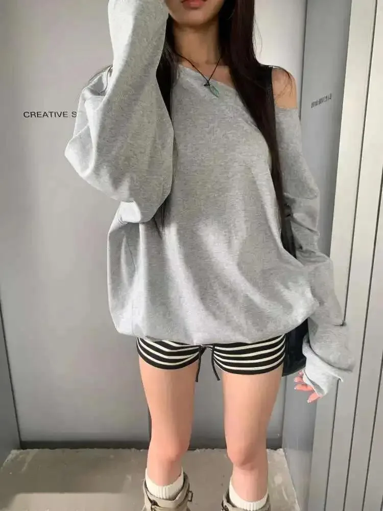Casual Off Shoulder Y2k Hoodie Solid Loose Long Sleeve Harajuku Autumn Tops Women's Sweatshirts Chic 2000s Streetwear BQ87
Casual Off Shoulder Y2k Hoodie Solid Loose Long Sleeve Harajuku Autumn Tops Women's Sweatshirts Chic 2000s Streetwear BQ87