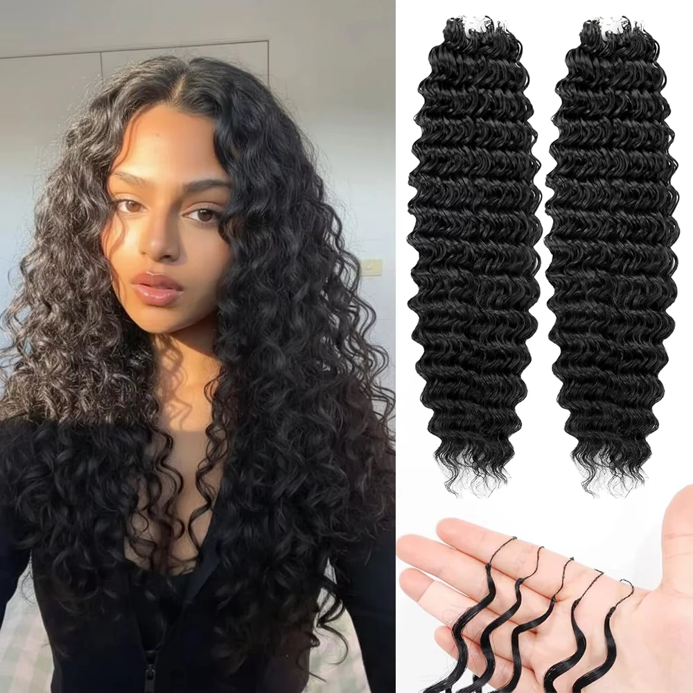 Deep Wave Crochet Human Hair Bundles Wefts Knotless Pre-Separated Feather Crochet Human Hair Extensions Invisible For Women
Deep Wave Crochet Human Hair Bundles Wefts Knotless Pre-Separated Feather Crochet Human Hair Extensions Invisible For Women