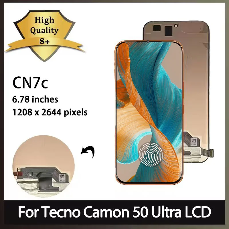 6.78“AMOLED For Tecno Camon 50 Ultra Lcd Display Touch Screen Digitizer CN7c Display With Fingerprint
6.78“AMOLED For Tecno Camon 50 Ultra Lcd Display Touch Screen Digitizer CN7c Display With Fingerprint