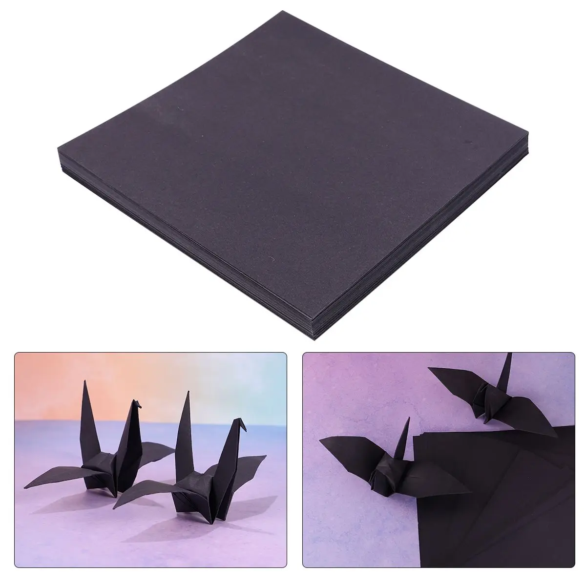 100 Pcs Black Origami Paper Cranes Crafts Bright Colored Hand Square Folding Sheet Child
100 Pcs Black Origami Paper Cranes Crafts Bright Colored Hand Square Folding Sheet Child
