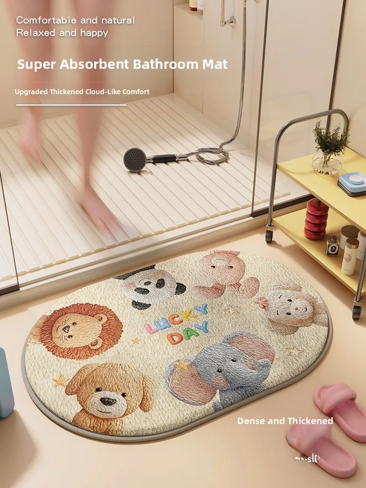 Thi Memory Foam Batoom Mat Qui Dry Water Absorbent Anti Slip Entrance Carpet Home Use Cartoon Design Floor Rug
Thi Memory Foam Batoom Mat Qui Dry Water Absorbent Anti Slip Entrance Carpet Home Use Cartoon Design Floor Rug