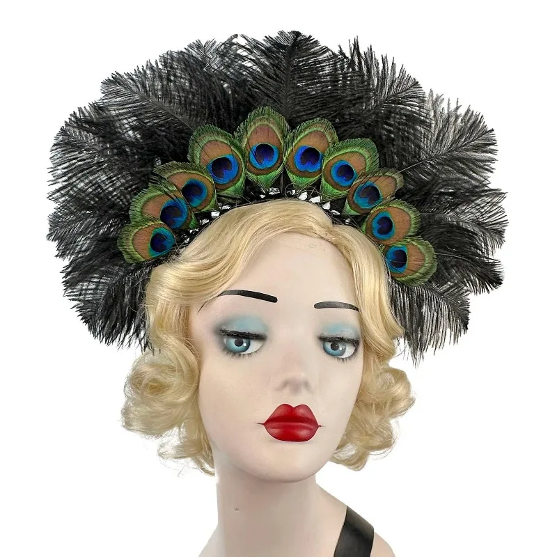 Ostrich and Peacock Feather Crown Headband, Showgirl Headdress, Burlesque Costume, Festival Wear, Art Deco, Hair Accessory
Ostrich and Peacock Feather Crown Headband, Showgirl Headdress, Burlesque Costume, Festival Wear, Art Deco, Hair Accessory