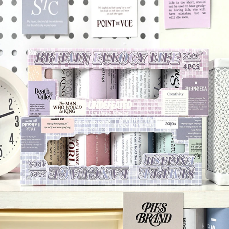 4 Volumes - Shallow Language and English Scenery Cutting Film Handmade Book Adhesive Tape Stickers, Used for Handmade Book Mater
4 Volumes - Shallow Language and English Scenery Cutting Film Handmade Book Adhesive Tape Stickers, Used for Handmade Book Mater