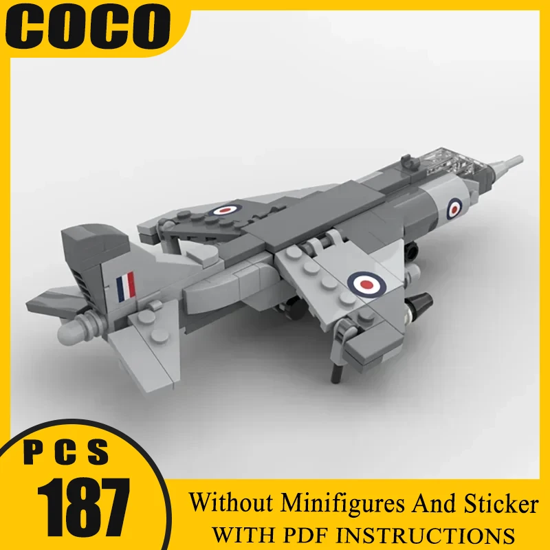 Moc Building Blocks Military Series 1:72 Scale Harrier GR.1 Model Technology Aircraft Bricks DIY Assembly Fighter Toys
Moc Building Blocks Military Series 1:72 Scale Harrier GR.1 Model Technology Aircraft Bricks DIY Assembly Fighter Toys