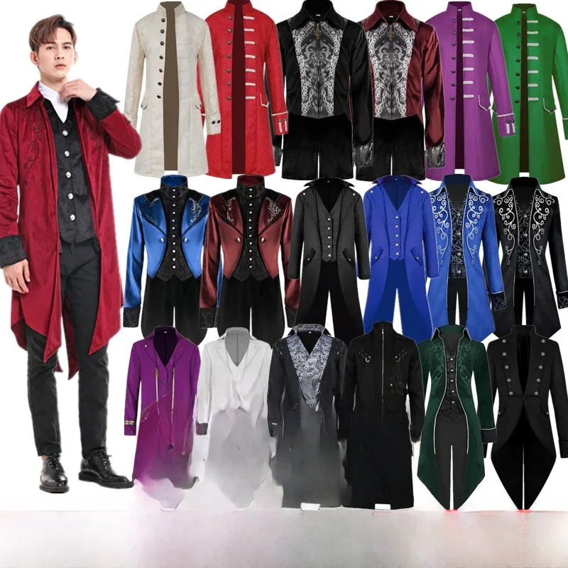 Retro Tailcoat Gothic Style Halloween Performance Costume Prince Nobleman's Outfit Polyester Fiber 100%
Retro Tailcoat Gothic Style Halloween Performance Costume Prince Nobleman's Outfit Polyester Fiber 100%