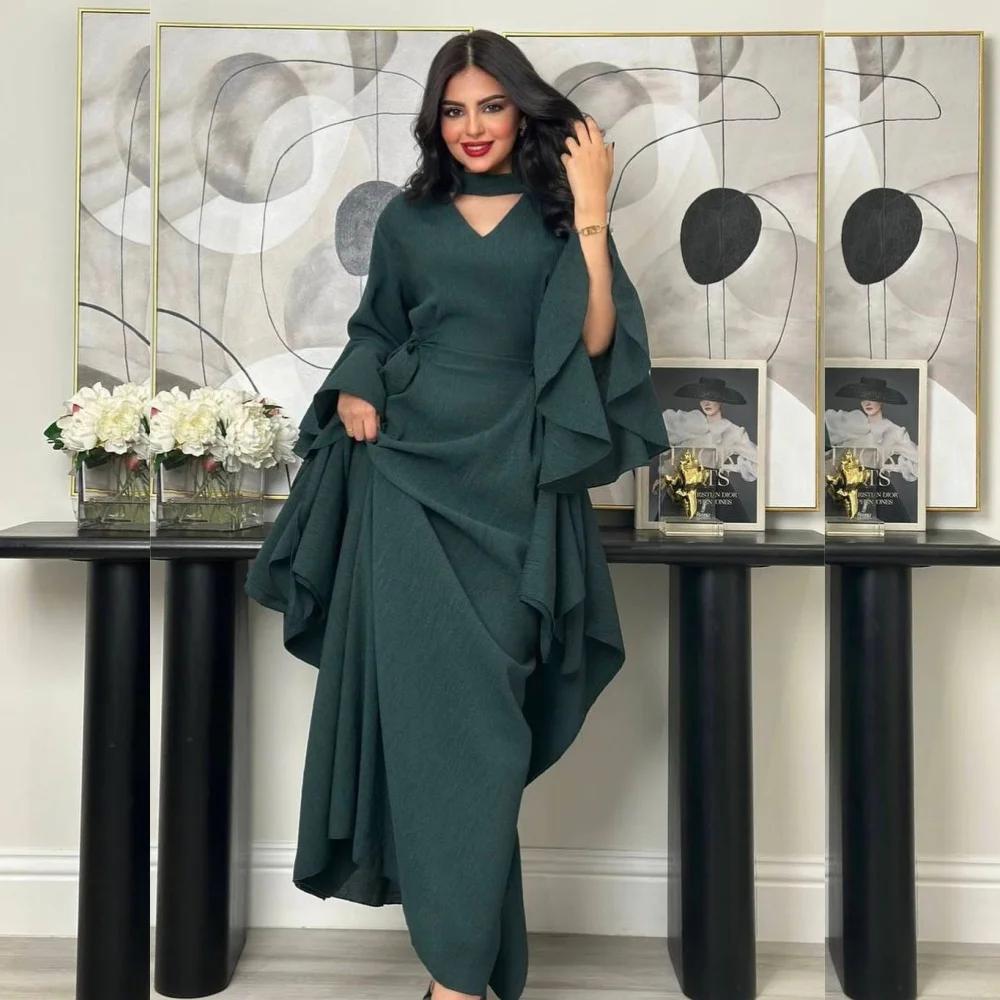 Customized Jersey Ruffle Ruched Birthday A-line High Collar Bespoke Occasion Gown Midi es
Customized Jersey Ruffle Ruched Birthday A-line High Collar Bespoke Occasion Gown Midi es