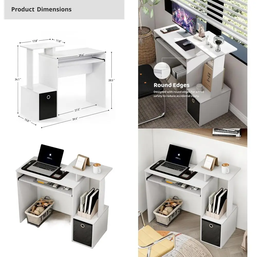 Compact Storage Desk with Drawers and Shelves for Home Office, Bedroom, or Living Room
Compact Storage Desk with Drawers and Shelves for Home Office, Bedroom, or Living Room