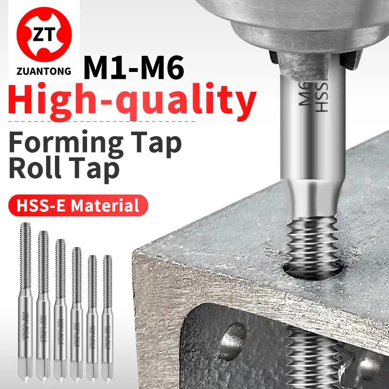 ZUANTONG 1SET HSSE-M35 M1-M6 White/TC50/TIN/TICN Coating Forming Tap/Roll Tap Screw Thread Taps 8PCS:M1 M1.2 M1.6 M2 M3 M4 M5 M6
ZUANTONG 1SET HSSE-M35 M1-M6 White/TC50/TIN/TICN Coating Forming Tap/Roll Tap Screw Thread Taps 8PCS:M1 M1.2 M1.6 M2 M3 M4 M5 M6
