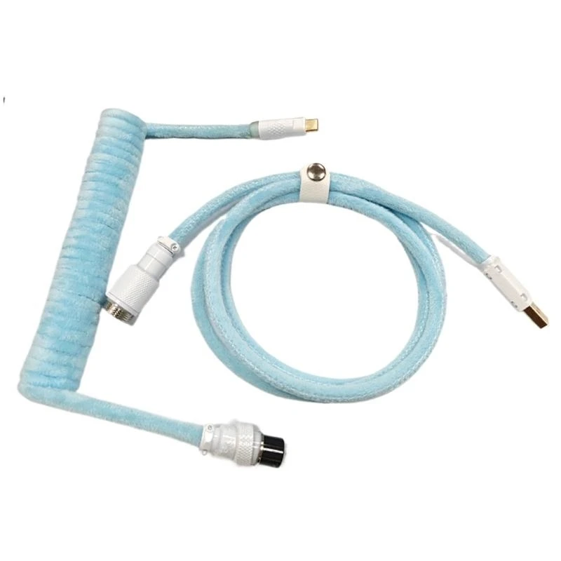 Q5WA Flexible Coiled Cable for Mechanical Keyboards, USB C to USB A Connection Metal Aviation Connector Enhances Durability
Q5WA Flexible Coiled Cable for Mechanical Keyboards, USB C to USB A Connection Metal Aviation Connector Enhances Durability