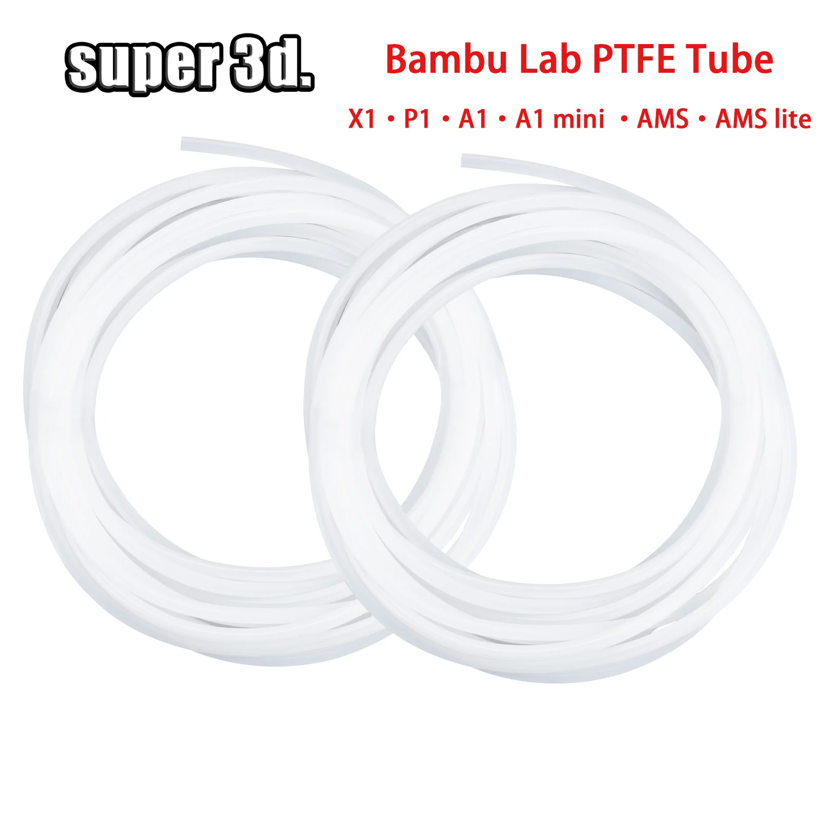 Bambu Lab P1P AMS A1 mini 3D Printer PTFE Tube Teflonto Pipe Bowden Extruder 1.75mm ID2.5mm OD4mm Bambulab X1C Filament Parts
Bambu Lab P1P AMS A1 mini 3D Printer PTFE Tube Teflonto Pipe Bowden Extruder 1.75mm ID2.5mm OD4mm Bambulab X1C Filament Parts