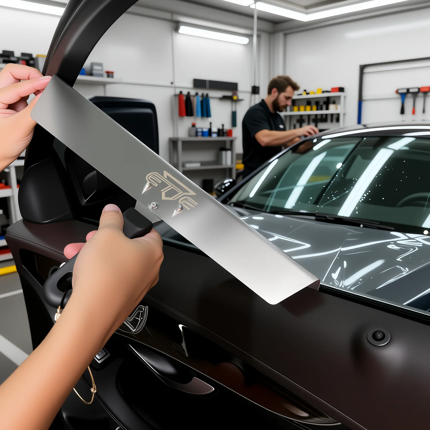Car Window Tinting Tools, Heavy-Duty Stainless Steel Large Squeegee, Sturdy & Durable. Suitable for reverse insertion installati
Car Window Tinting Tools, Heavy-Duty Stainless Steel Large Squeegee, Sturdy & Durable. Suitable for reverse insertion installati