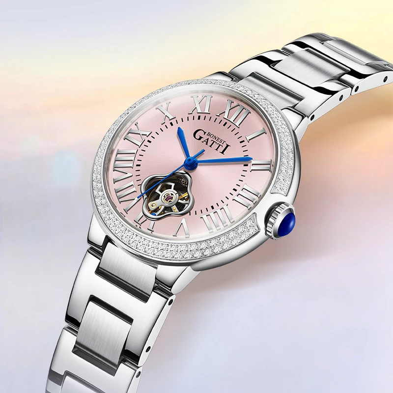 BONEST GATTI Fashion Dial Automatic Watch Women Premium Stainless Steel Strap 35mm Case Waterproof Luxury Mechanical Wristwatch
BONEST GATTI Fashion Dial Automatic Watch Women Premium Stainless Steel Strap 35mm Case Waterproof Luxury Mechanical Wristwatch