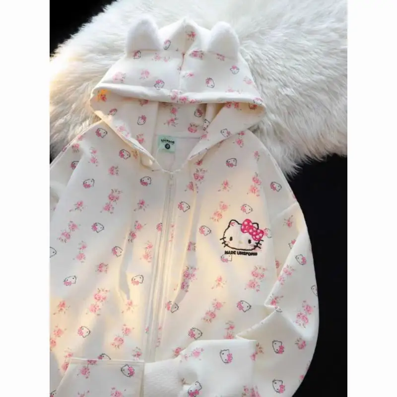 Creative Kawaii Cartoon Cute Anime Spring Autumn Sweet Wind Zipper Coat Sanrio Hello Kitty Anime Coat New Casual Couple Jacket
Creative Kawaii Cartoon Cute Anime Spring Autumn Sweet Wind Zipper Coat Sanrio Hello Kitty Anime Coat New Casual Couple Jacket