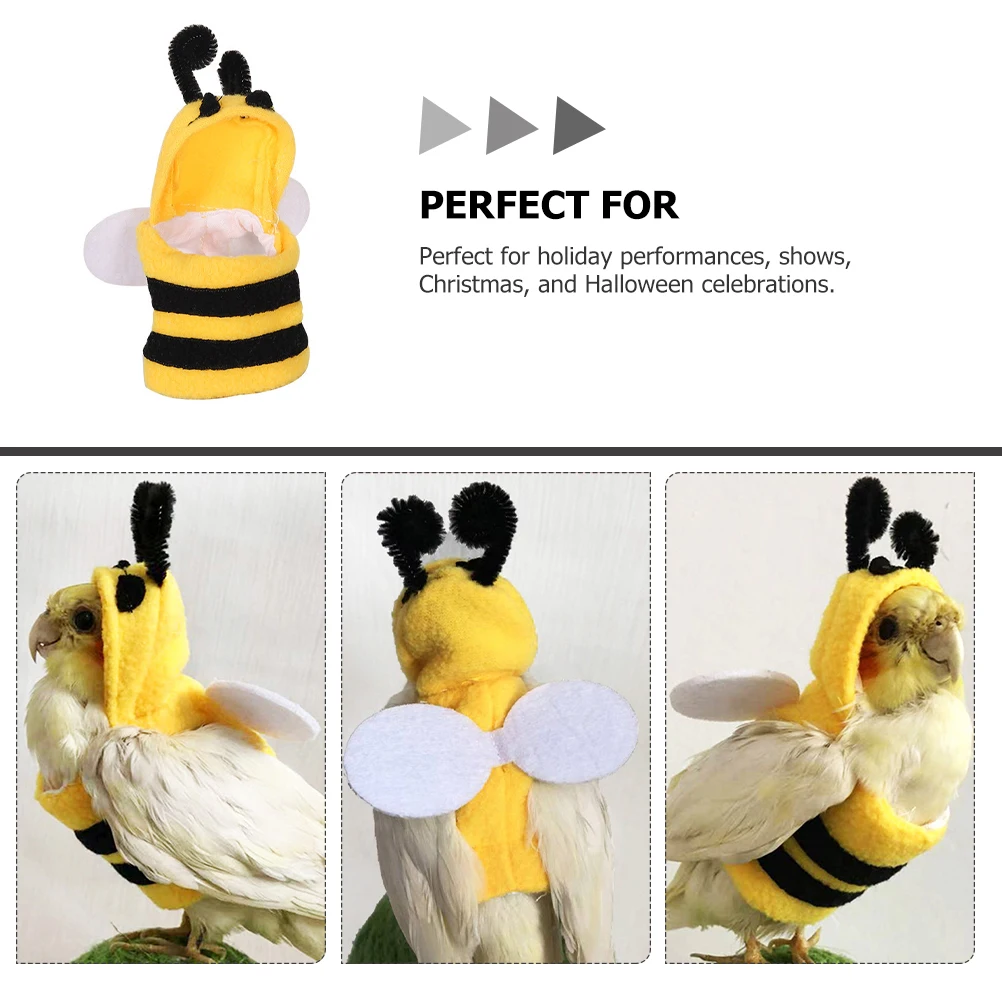 Parrot Clothes Bird Pet Cosplay Bee Costume Parakeets for Birds Jacket with Hat
Parrot Clothes Bird Pet Cosplay Bee Costume Parakeets for Birds Jacket with Hat
