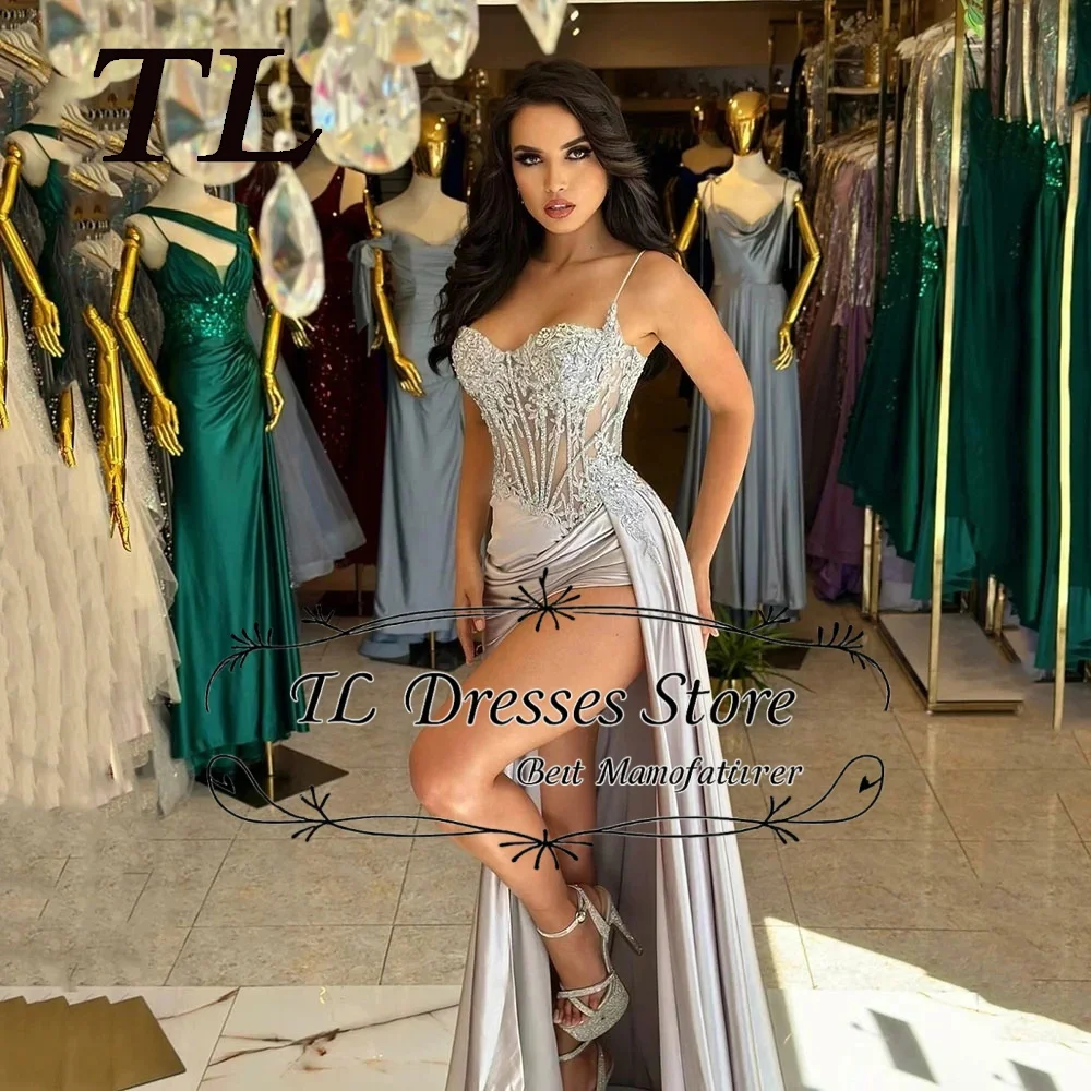 TL Side Slit Sexy Prom Dresses Sweetheart Beaded Lace Formal Evening Party Gowns Sage Green Corset 2026 Customized
TL Side Slit Sexy Prom Dresses Sweetheart Beaded Lace Formal Evening Party Gowns Sage Green Corset 2026 Customized
