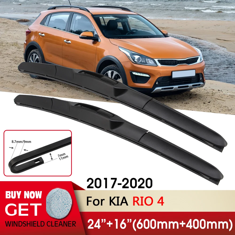 Car Wiper RHD & LHD Front Wiper Blades 24"+16" For KIA RIO 4 2017-2020 Fit U Hook Arm Windshield Windscreen Front Window
Car Wiper RHD & LHD Front Wiper Blades 24"+16" For KIA RIO 4 2017-2020 Fit U Hook Arm Windshield Windscreen Front Window