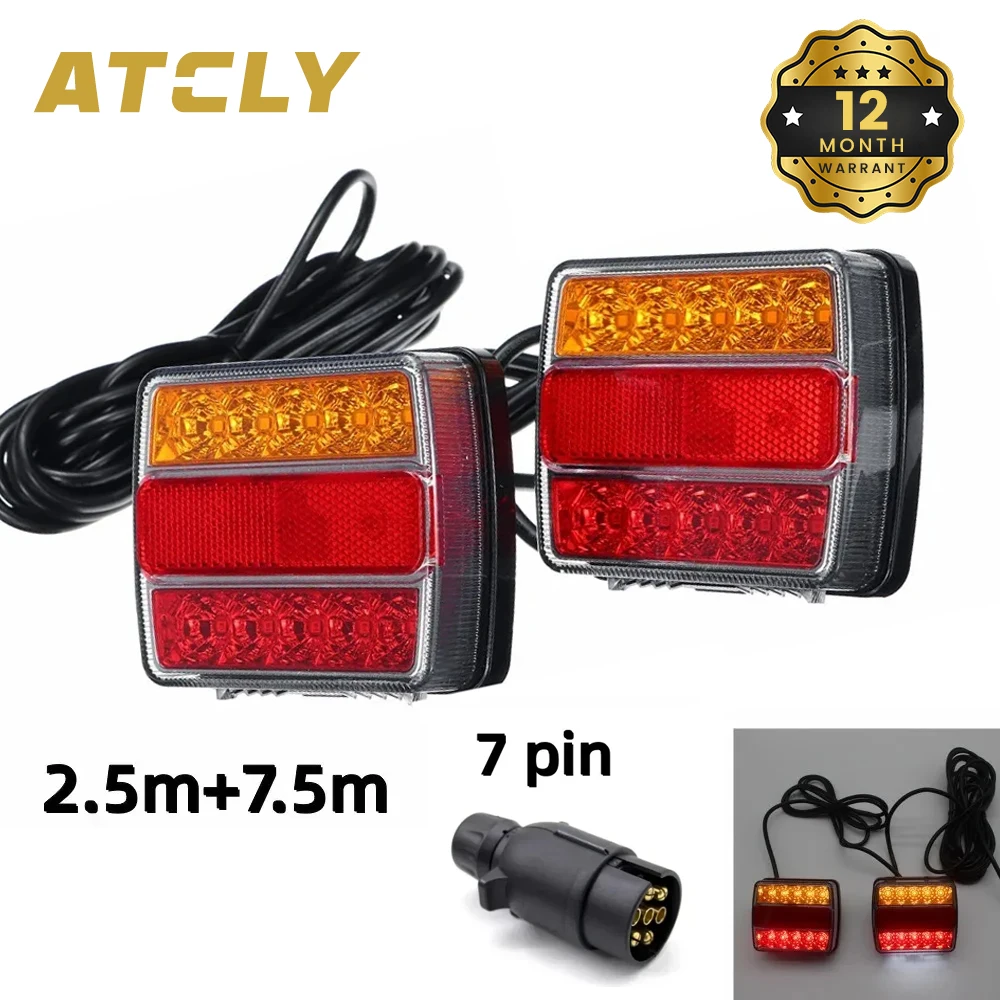 Magnetic LED Trailer Rear Towing Tail Light Set 12V Wired Signal Warning Brake Light 10m Cable 7 Pin Plug Trailer Caravan Truck
Magnetic LED Trailer Rear Towing Tail Light Set 12V Wired Signal Warning Brake Light 10m Cable 7 Pin Plug Trailer Caravan Truck