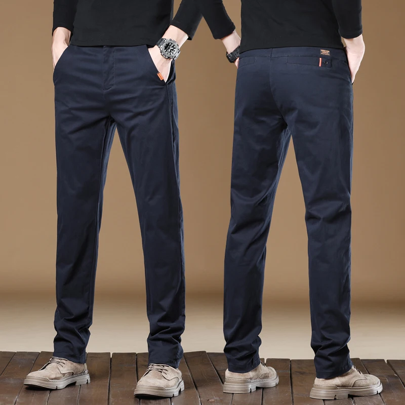 Brand Men's Pure Cotton Casual Pants Fashion High-end Thin Slim Straight Pants 2024 New Business Trousers Gray Khaki Royal Blue
Brand Men's Pure Cotton Casual Pants Fashion High-end Thin Slim Straight Pants 2024 New Business Trousers Gray Khaki Royal Blue