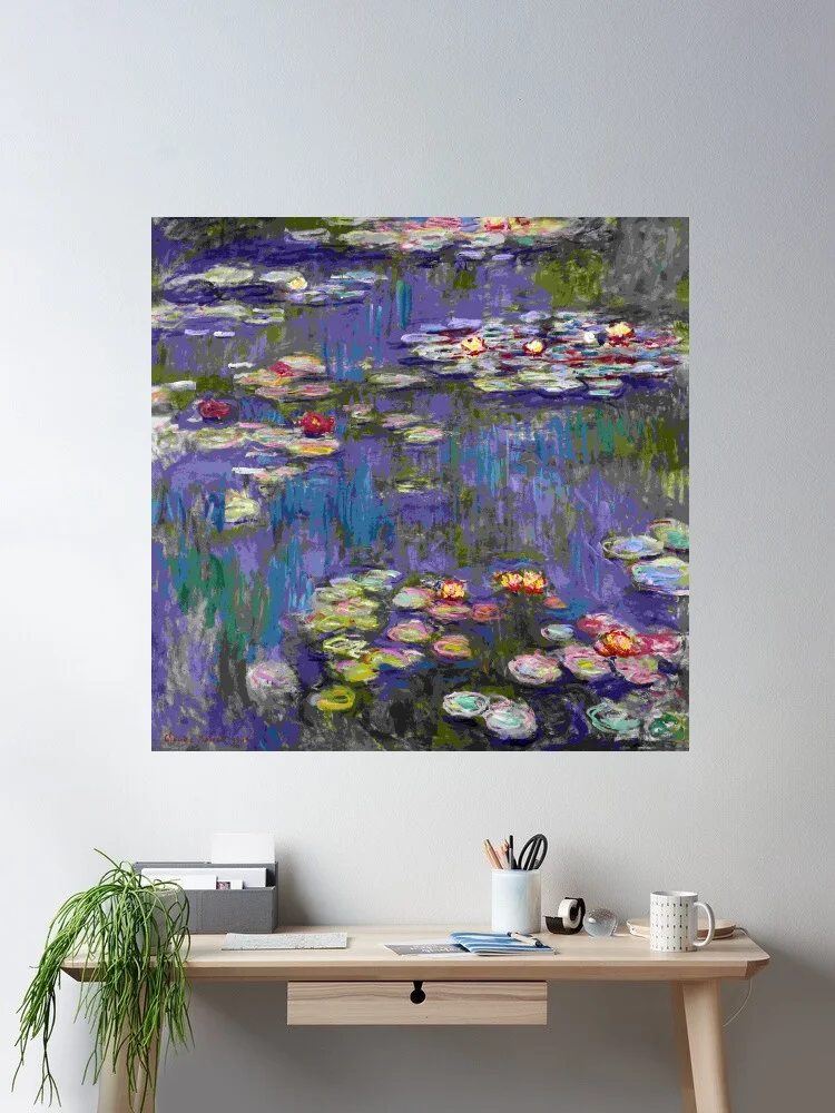 Water Lilies, Print Art Canvas Poster, For Living Room Decor Home Wall Picture
Water Lilies, Print Art Canvas Poster, For Living Room Decor Home Wall Picture
