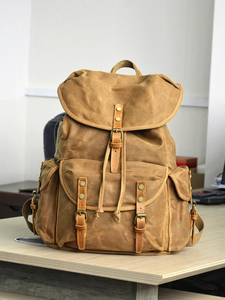 Retro Large Capacity Canvas Backpack Unisex Double Shoulder Bag Trendy Cross-Border Travel Computer Bag Outdoor Bag
Retro Large Capacity Canvas Backpack Unisex Double Shoulder Bag Trendy Cross-Border Travel Computer Bag Outdoor Bag