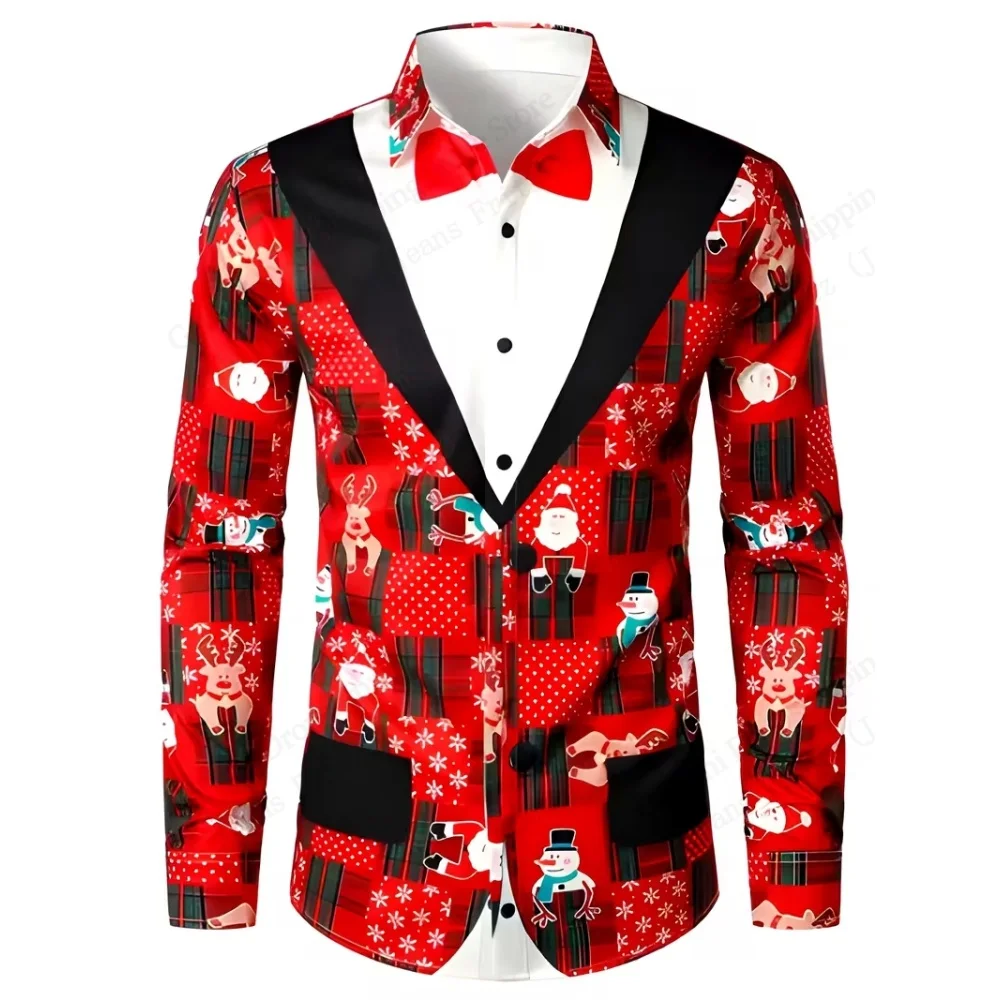 Men's Vintage Red Plaid Christmas Long Sleeve Festive Shirt Men's Long Sleeve Printed Christmas Shirt Casual Tops Men Clothing
Men's Vintage Red Plaid Christmas Long Sleeve Festive Shirt Men's Long Sleeve Printed Christmas Shirt Casual Tops Men Clothing