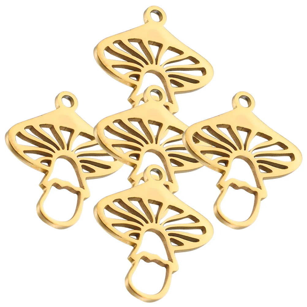 5 Pcs Stainless Steel Hollow Mushroom Necklace Charms DIY Jewelry Accessories Decorative Pendant Small Craft Lightweight
5 Pcs Stainless Steel Hollow Mushroom Necklace Charms DIY Jewelry Accessories Decorative Pendant Small Craft Lightweight