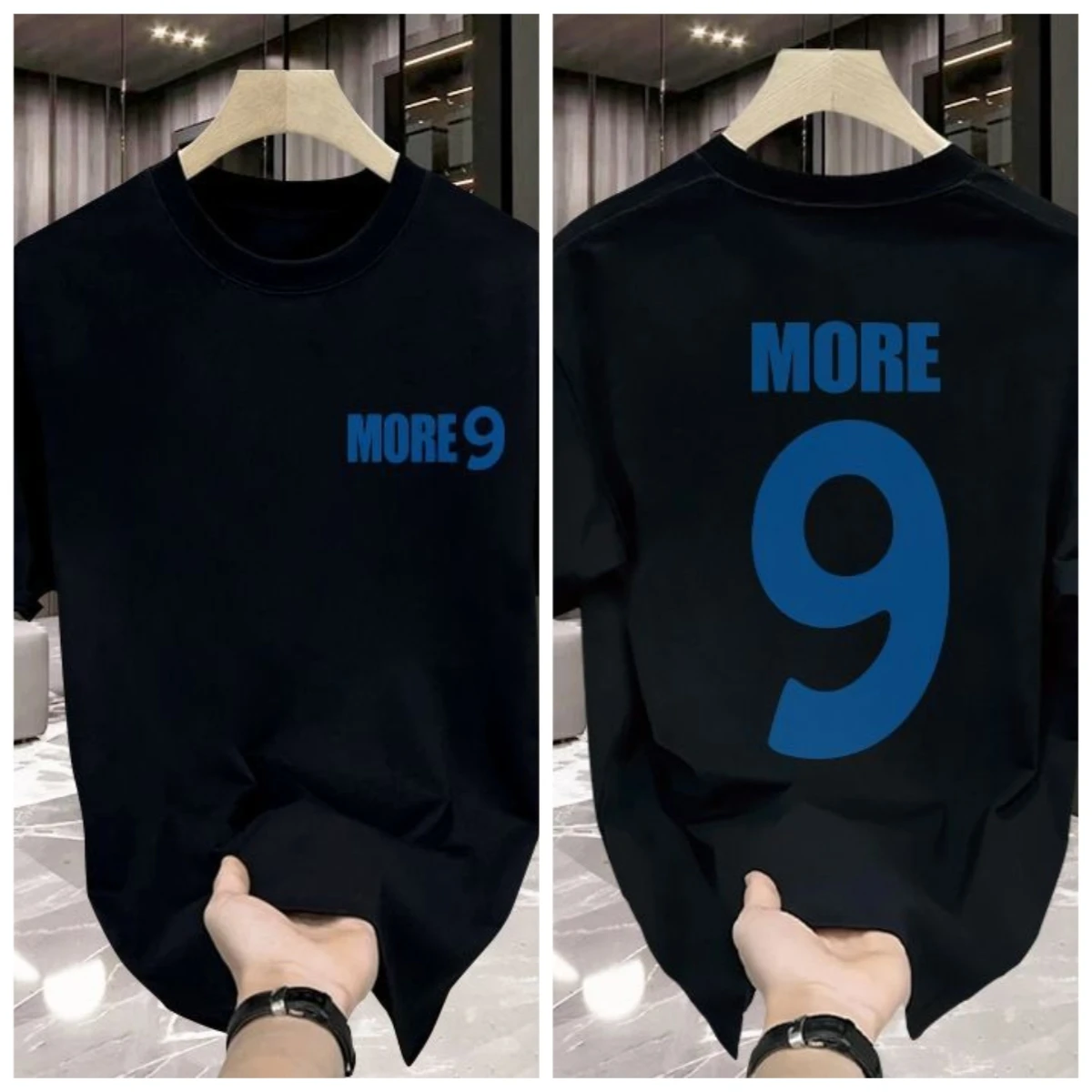 2025 Summer New Popular Half-sleeved Casual Digital 9 Men's Short-sleeved T-shirt Pure Cotton T-shirt Loose and Versatile Top
2025 Summer New Popular Half-sleeved Casual Digital 9 Men's Short-sleeved T-shirt Pure Cotton T-shirt Loose and Versatile Top