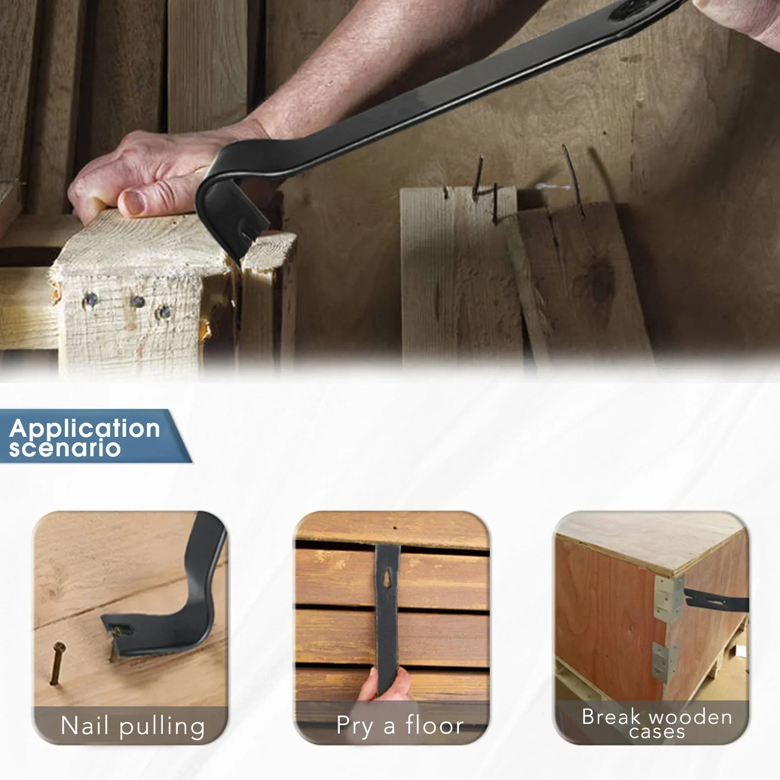 Woodworking Hand Tools Dual-Purpose Crowbar Multifunctional Nail Remover Wooden Box Opener Nail Puller Nail Pulle
Woodworking Hand Tools Dual-Purpose Crowbar Multifunctional Nail Remover Wooden Box Opener Nail Puller Nail Pulle
