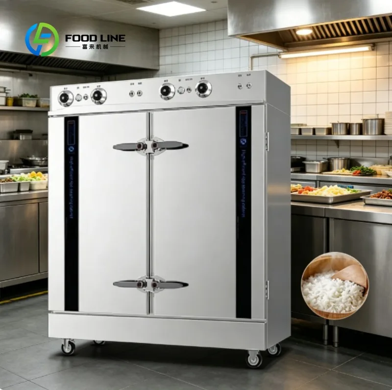 Industrial Steam Cabinet Steamer Machine with Auto Water Supply, High Efficiency Steam for Restaurants, Food Trucks
Industrial Steam Cabinet Steamer Machine with Auto Water Supply, High Efficiency Steam for Restaurants, Food Trucks