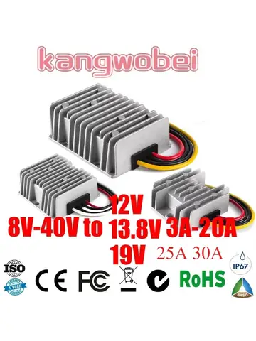 8V-40V to 12V 13.8V 19V 3A 6A 10A 15A 20A 25A 30A DC DC Voltage Stabilizer Power Converter Regulator Boost Buck LED Solar Car