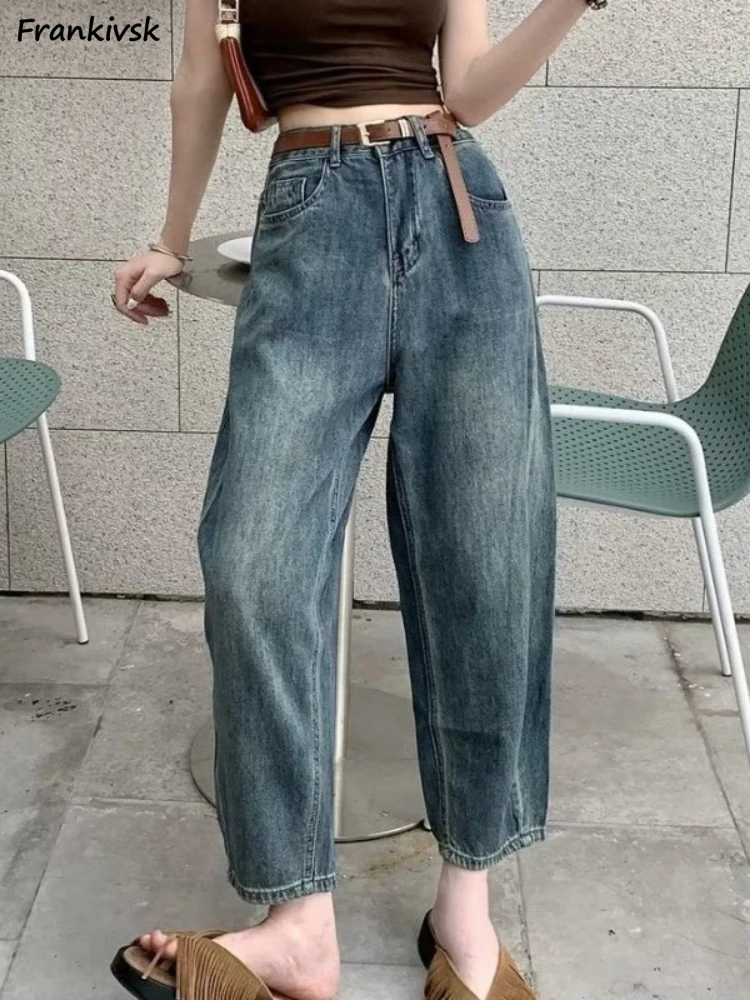 Women Jeans Summer Commuting Style Retro All-match Streetwear Trendy Aesthetic Temperament Leisure Simple Bleached Soft Baggy
Women Jeans Summer Commuting Style Retro All-match Streetwear Trendy Aesthetic Temperament Leisure Simple Bleached Soft Baggy