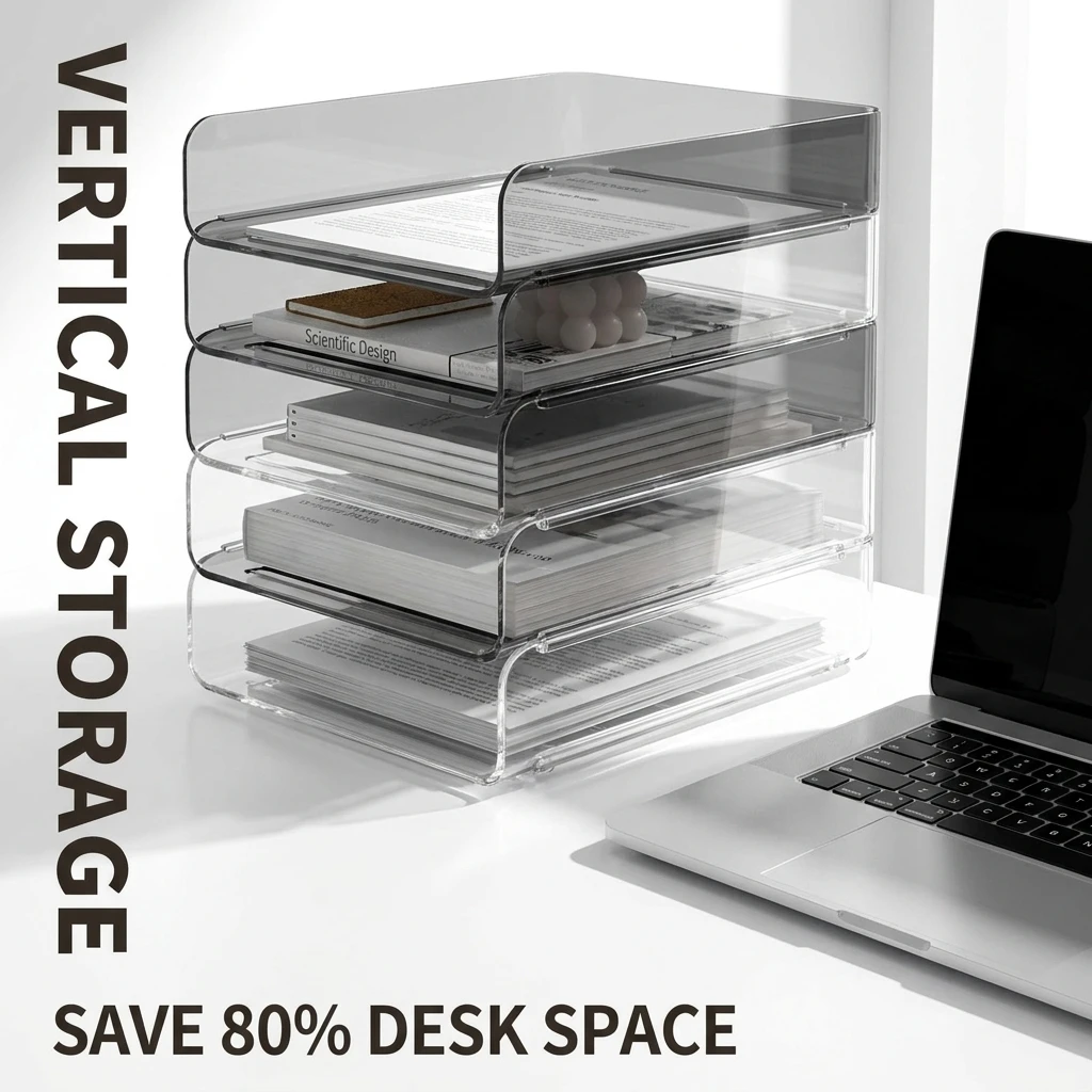 Upgrade Your Workspace–Desktop Paper File Holder,Smooth Edges&Groove Design,Perfect for Documents,Notebooks,Mail
Upgrade Your Workspace–Desktop Paper File Holder,Smooth Edges&Groove Design,Perfect for Documents,Notebooks,Mail