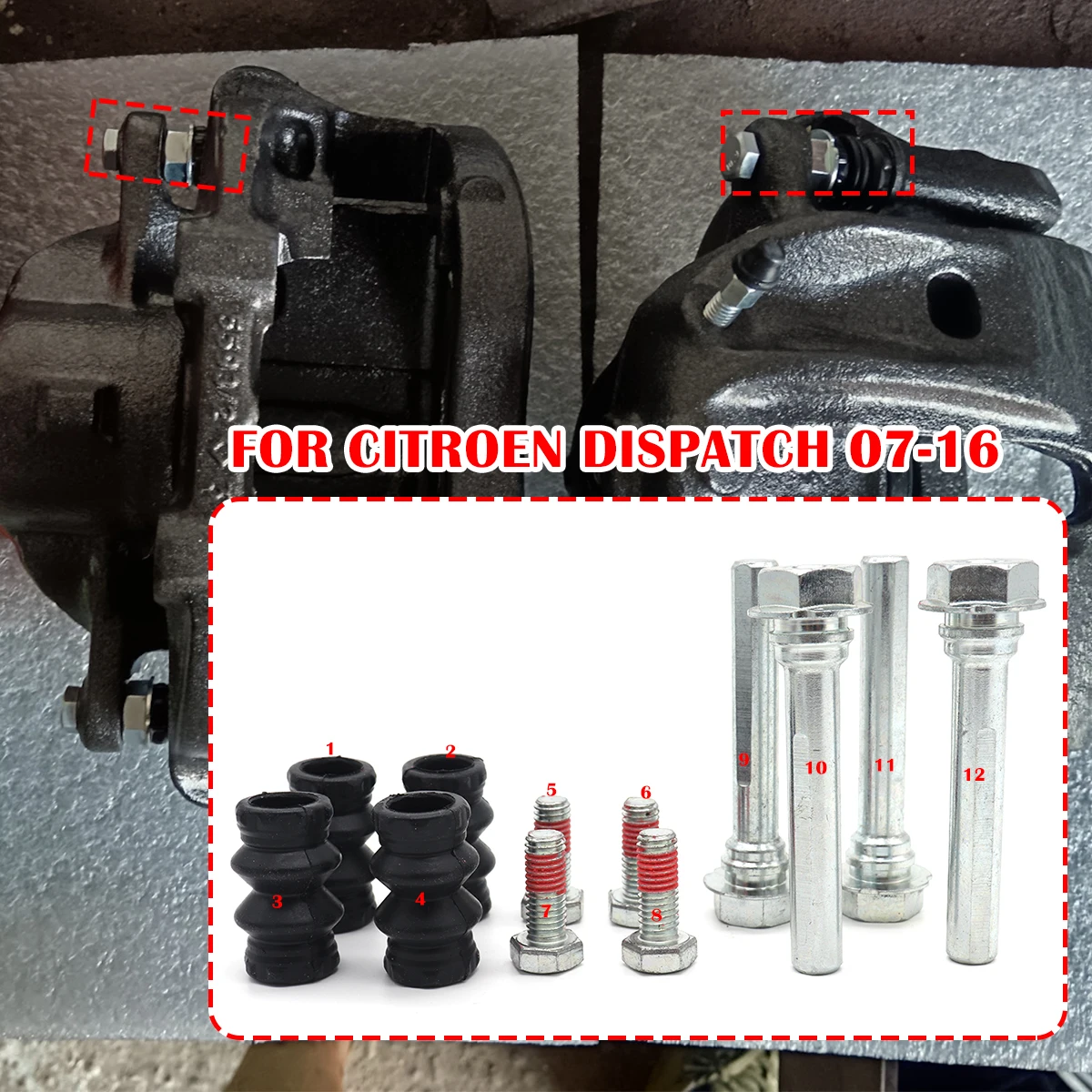 Left Lower Rear Right Upper FOR CITROEN DISPATCH 07-16 Brake Caliper Cylinder Slider Guide Pin For Disc Housing Bolts Bushing
Left Lower Rear Right Upper FOR CITROEN DISPATCH 07-16 Brake Caliper Cylinder Slider Guide Pin For Disc Housing Bolts Bushing