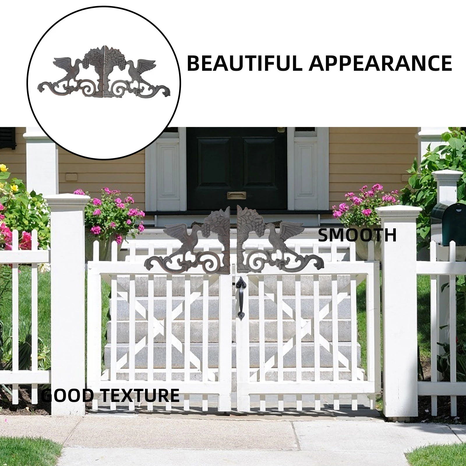 Cast Iron Flower Dove Decoration Bird Ornament for Garden Fence Home Gate Rail Decorative Accessories Figurine
Cast Iron Flower Dove Decoration Bird Ornament for Garden Fence Home Gate Rail Decorative Accessories Figurine