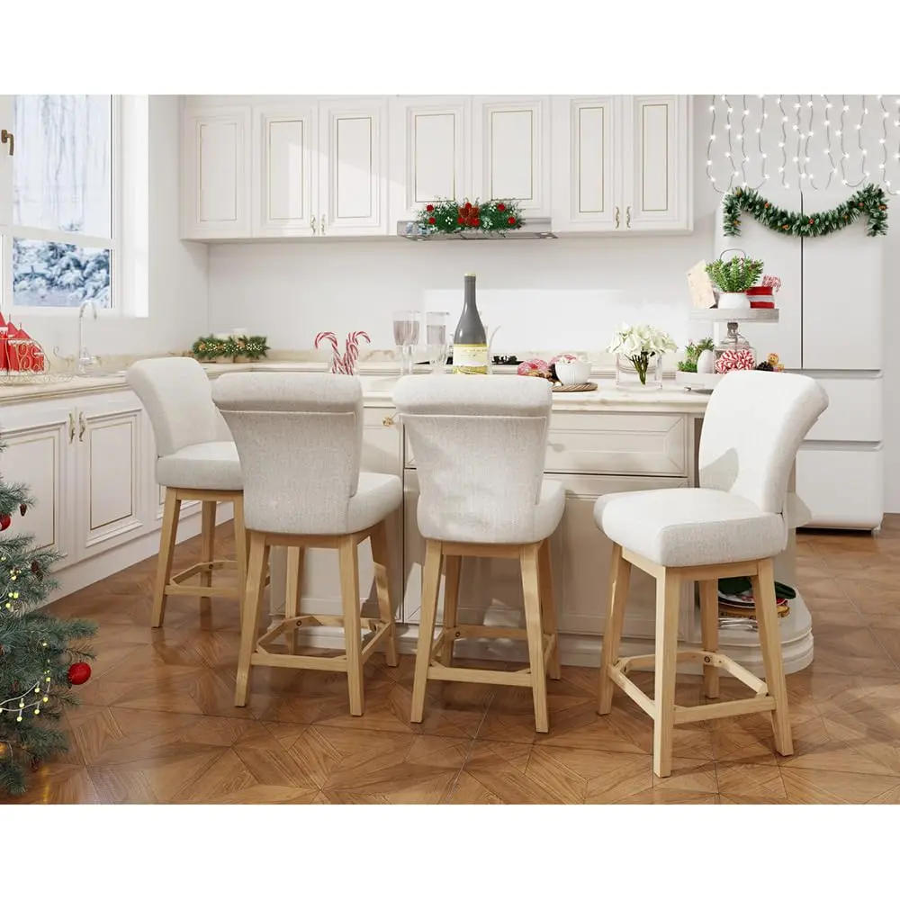 Набор из 4 барных стульев высотой до столешницы, 360 ° Набор из 4 поворотных барных стульев с обивкой, высокой спинкой, сиденьем высотой 26 дюймов, на заказ
Набор из 4 барных стульев высотой до столешницы, 360 ° Набор из 4 поворотных барных стульев с обивкой, высокой спинкой, сиденьем высотой 26 дюймов, на заказ