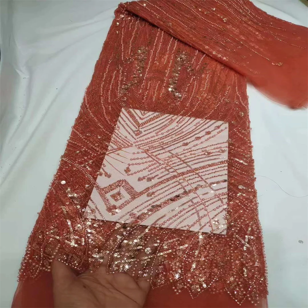 African Sequins Lace Fabric 2024 High Quality Embroidery Beaded Nigerian French Tulle Laces Material For Bridal Wedding Material
African Sequins Lace Fabric 2024 High Quality Embroidery Beaded Nigerian French Tulle Laces Material For Bridal Wedding Material