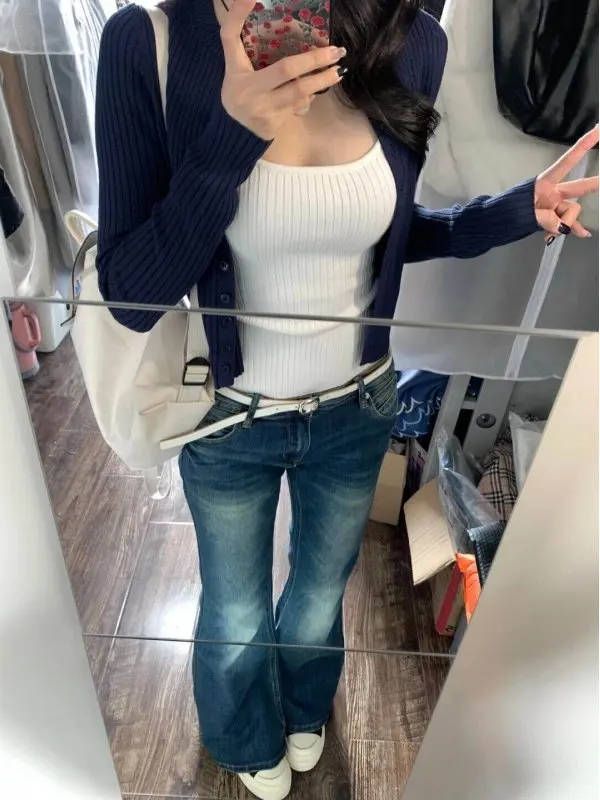 Spring Early Korean Style Short Knitted Cardigan Women's Inner Wear Matching Tank Top Versatile Two-Piece Set Fashionable Com...
Spring Early Korean Style Short Knitted Cardigan Women's Inner Wear Matching Tank Top Versatile Two-Piece Set Fashionable Com...