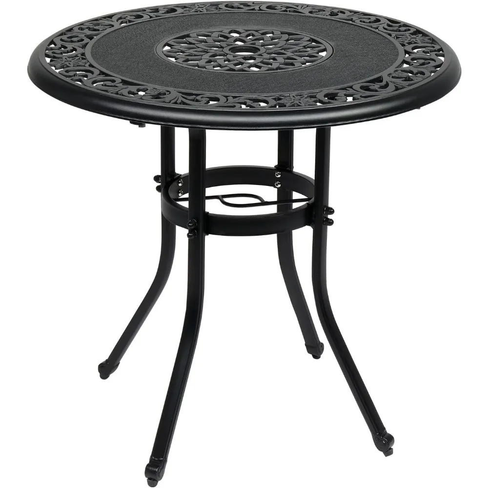 32 Inch Outdoor Patio Table with Umbrella Hole, Cast Aluminum Round Patio Dining Table Bistro Table
32 Inch Outdoor Patio Table with Umbrella Hole, Cast Aluminum Round Patio Dining Table Bistro Table