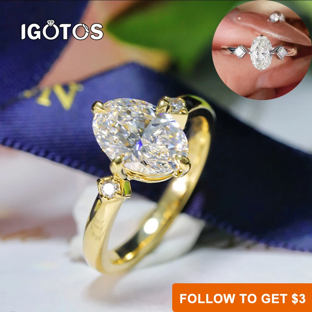 IGOTOS 2CT обручальные кольца с муассанитом, золото 18 карат, тест на бриллианты, женские обручальные кольца овальной огранки, кольца из стерлингового серебра 925 пробы, ювелирные изделия
IGOTOS 2CT обручальные кольца с муассанитом, золото 18 карат, тест на бриллианты, женские обручальные кольца овальной огранки, кольца из стерлингового серебра 925 пробы, ювелирные изделия